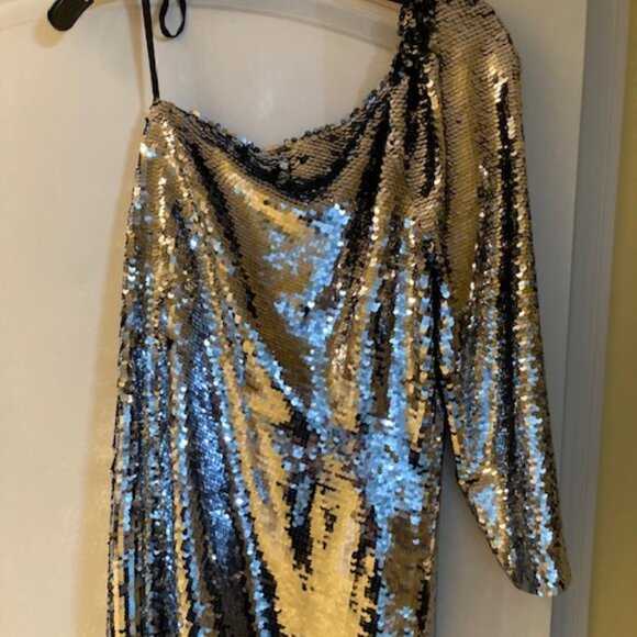 Veronica Beard one shoulder sequins mini dress - Picture 4 of 4